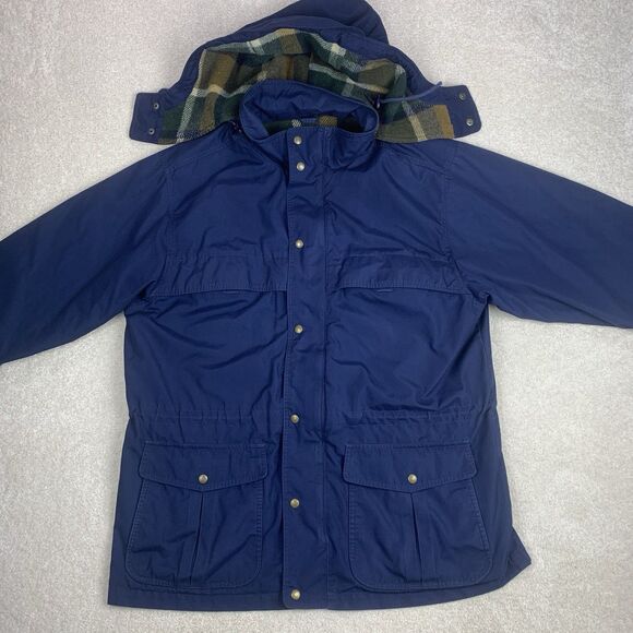 Eddie Bauer Flannel Wool Lined Mountain Parka Field Jacket Men's Sz Large - Picture 2 of 16